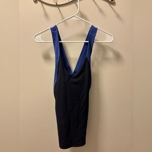 lululemon athletica Blue and Black Tank Top